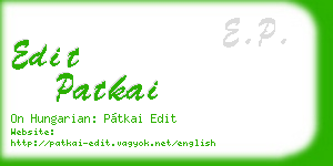 edit patkai business card